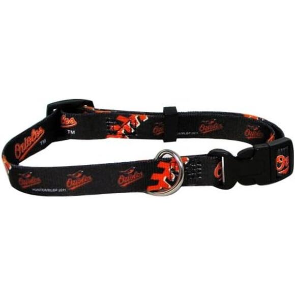 MLB BALTIMORE ORIOLES Adjustable Medium Dog Collar Officially Licensed NEW - Picture 1 of 3